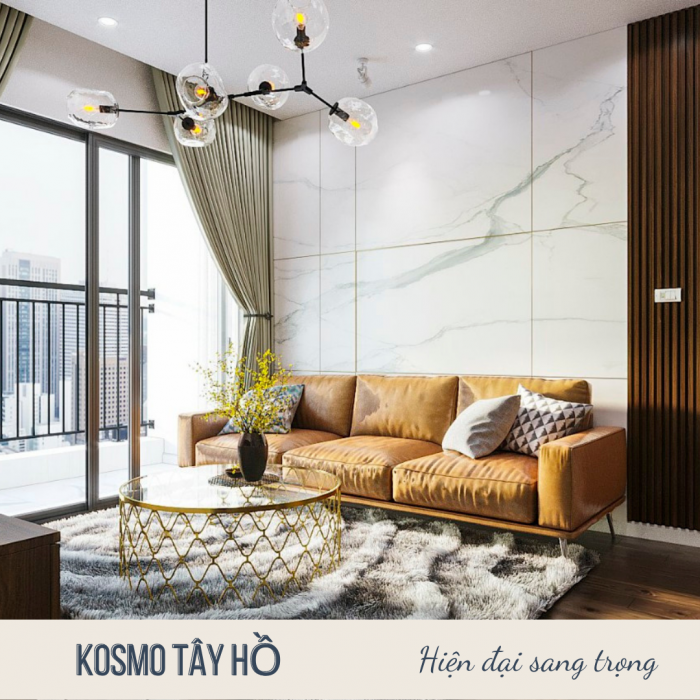 Thiết kế nội thất căn hộ chung cư 2 phòng ngủ  đẹp Kosmo Tây Hồ -Hà Nội