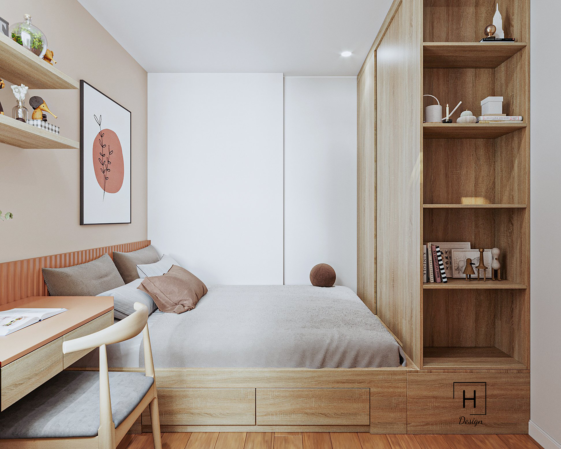 Thiết kế nội thất chung cư đẹp - không gian phòng ngủ 3