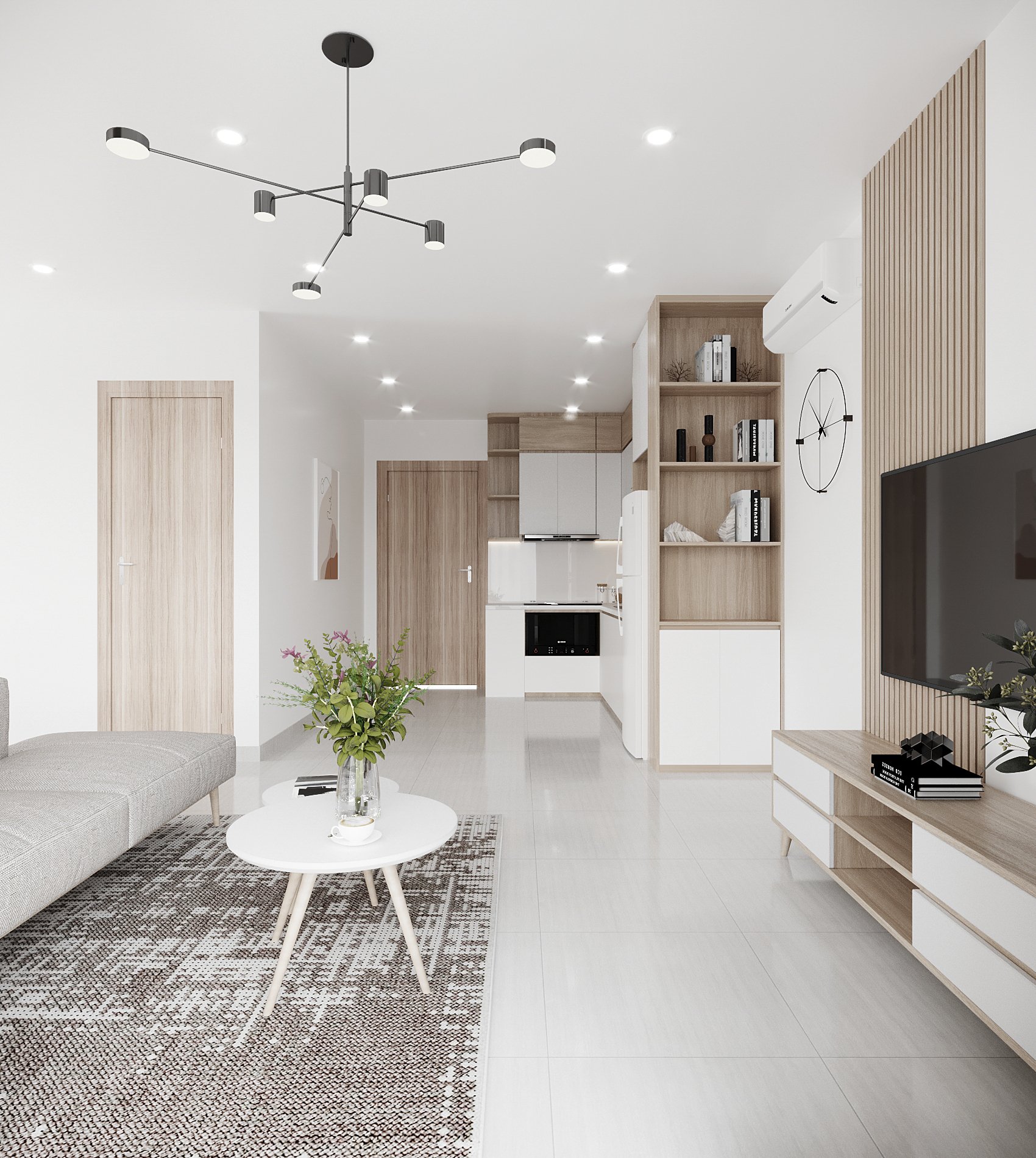 Thiết kế nội thất chung cư - Không gian phòng khách đẹp 2
