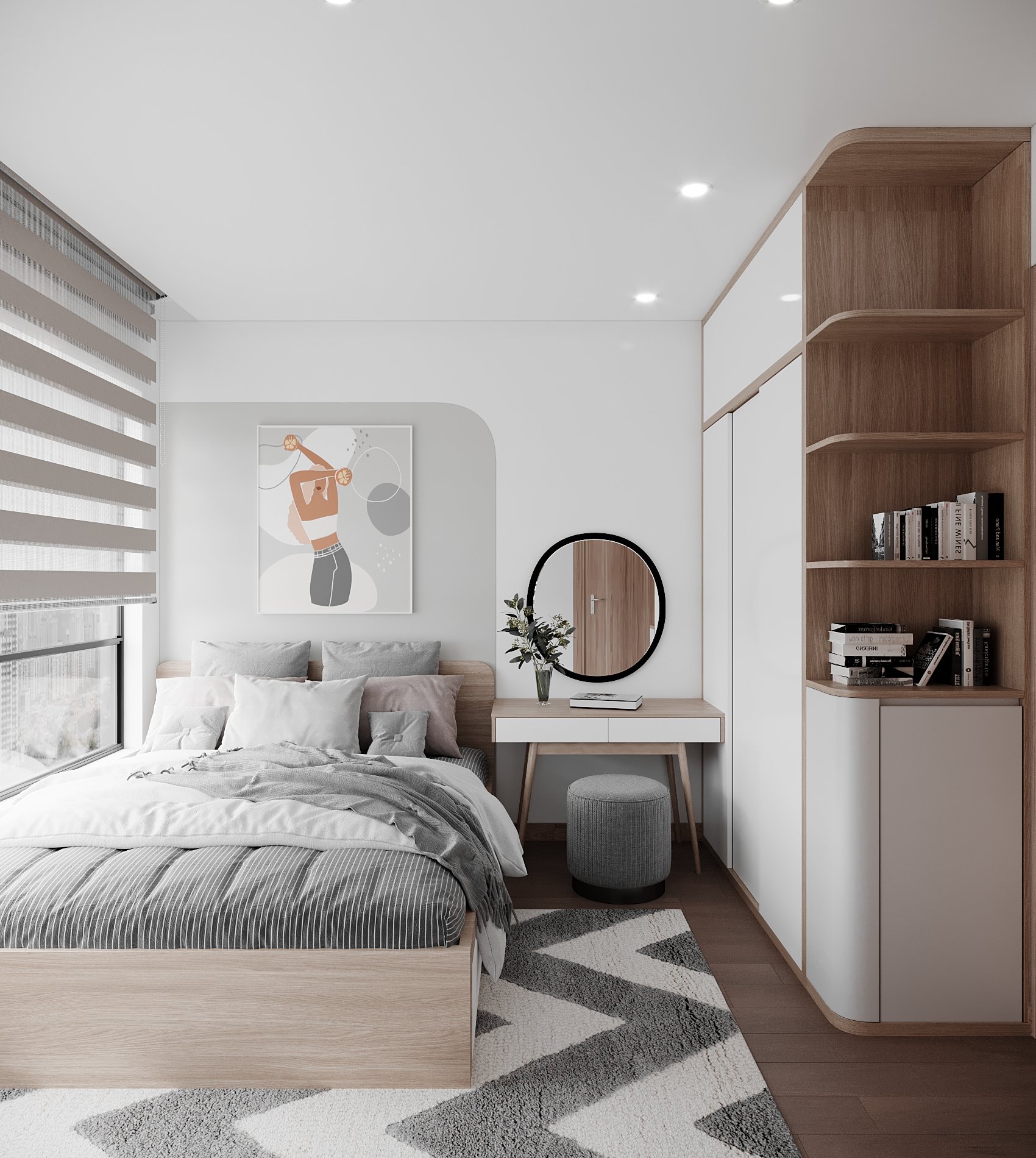 Thiết kế nội thất chung cư - Không gian phòng ngủ đẹp 1