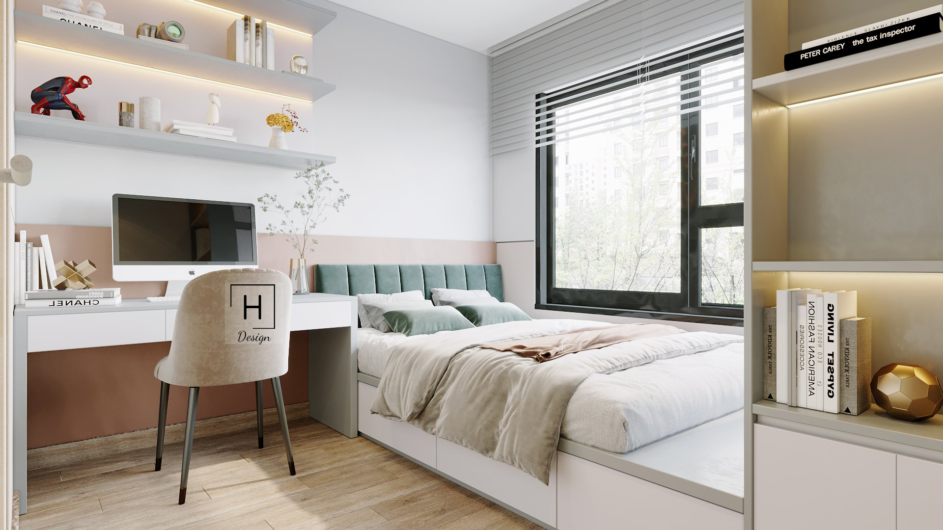 Thiết kế thi công nội thất chung cư - không gian phòng ngủ đẹp 4