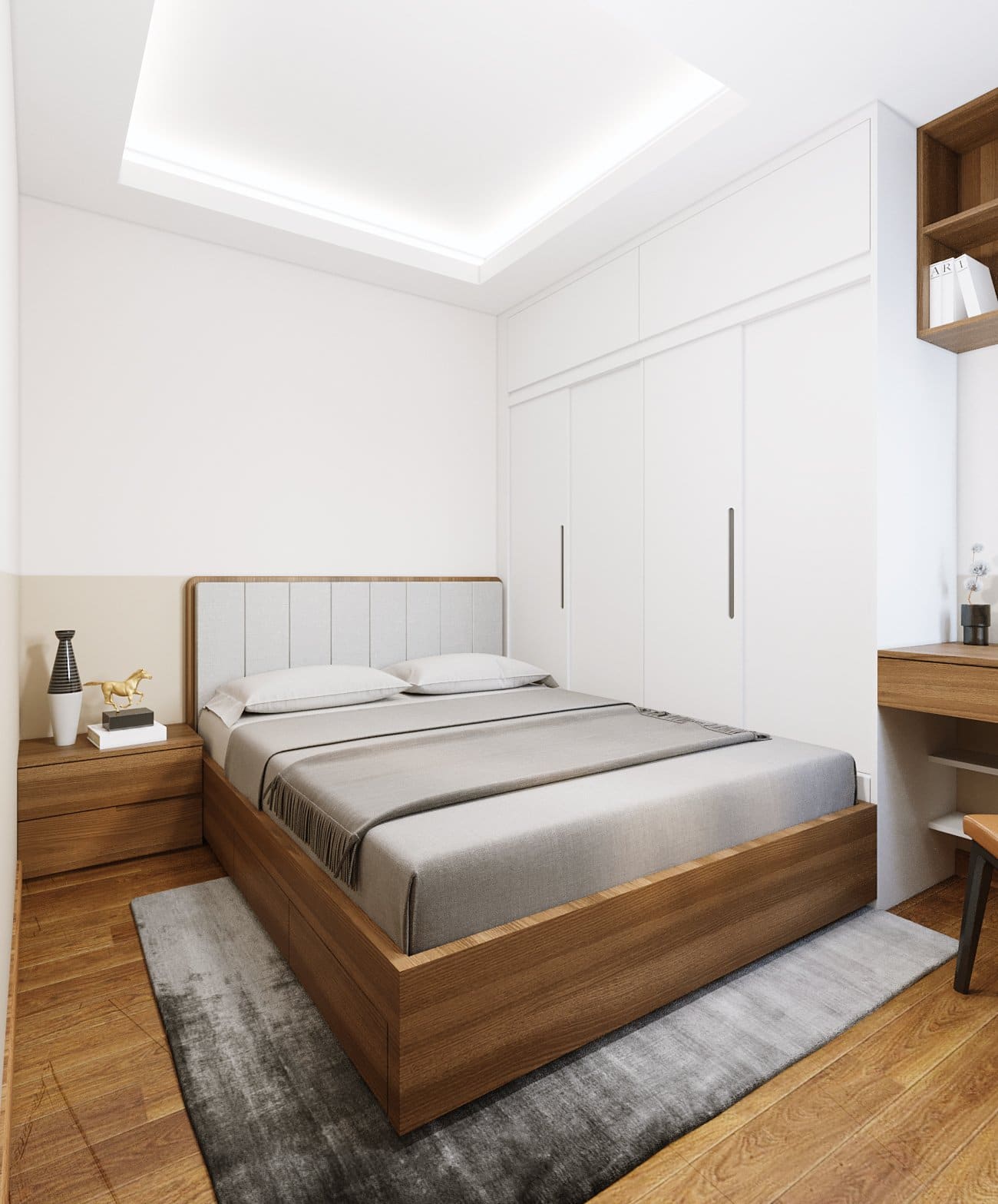 Thiết kế thi công nội thất chung cư - không gian phòng ngủ đẹp 1