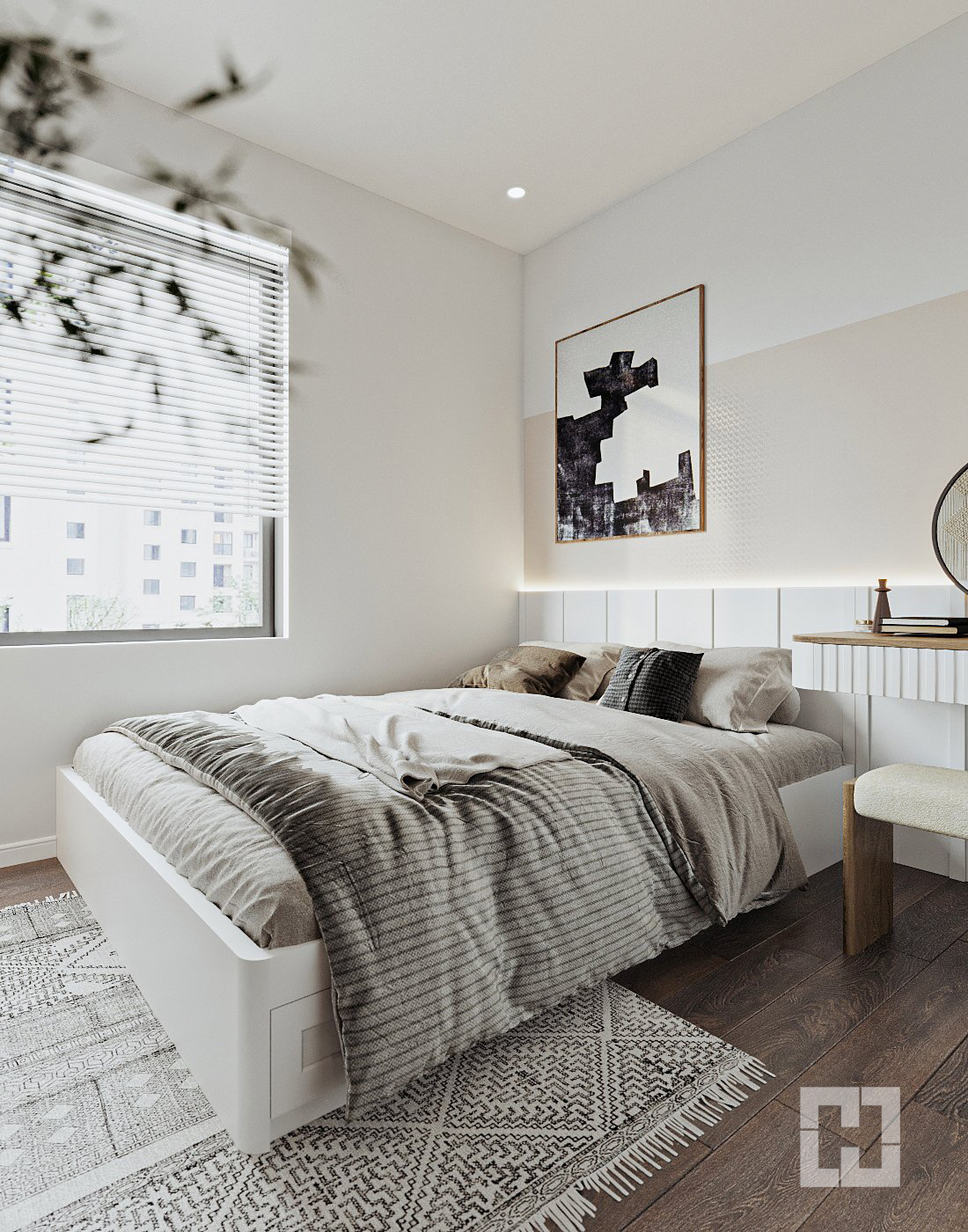 Thiết kế thi công nội thất chung cư đẹp - Không gian phòng ngủ 1